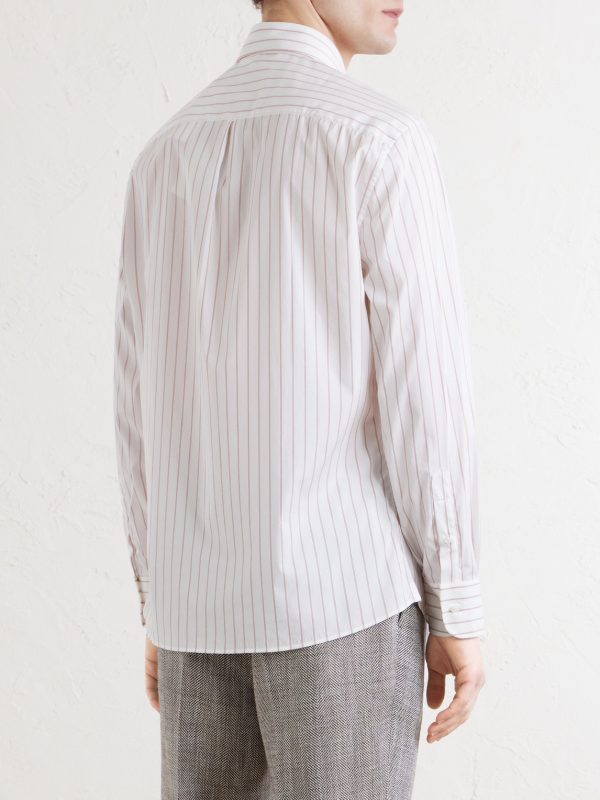 Striped Cotton-Poplin Shirt - BK