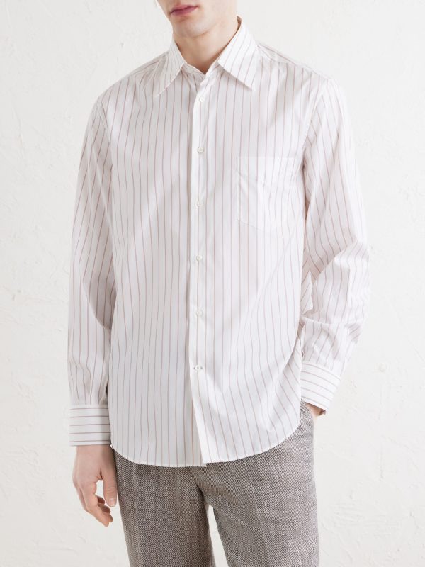 Striped Cotton-Poplin Shirt - FR