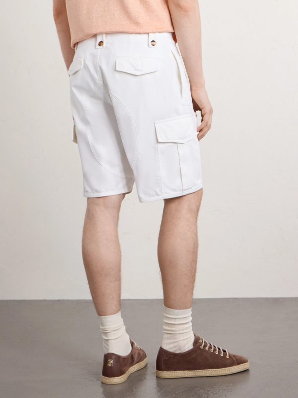 Straight-Leg Cotton-Twill Cargo Shorts - BK Straight-Leg Cotton-Twill Cargo Shorts - BK
