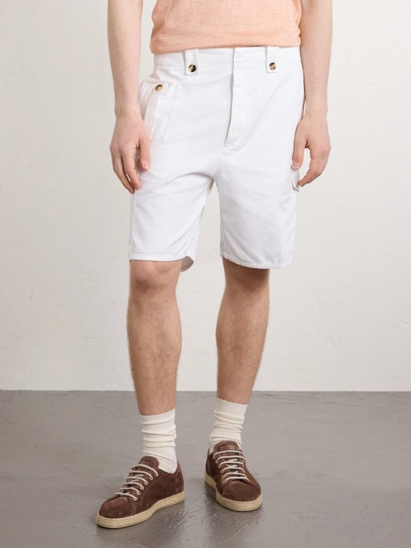 Straight-Leg Cotton-Twill Cargo Shorts - FR Straight-Leg Cotton-Twill Cargo Shorts - FR