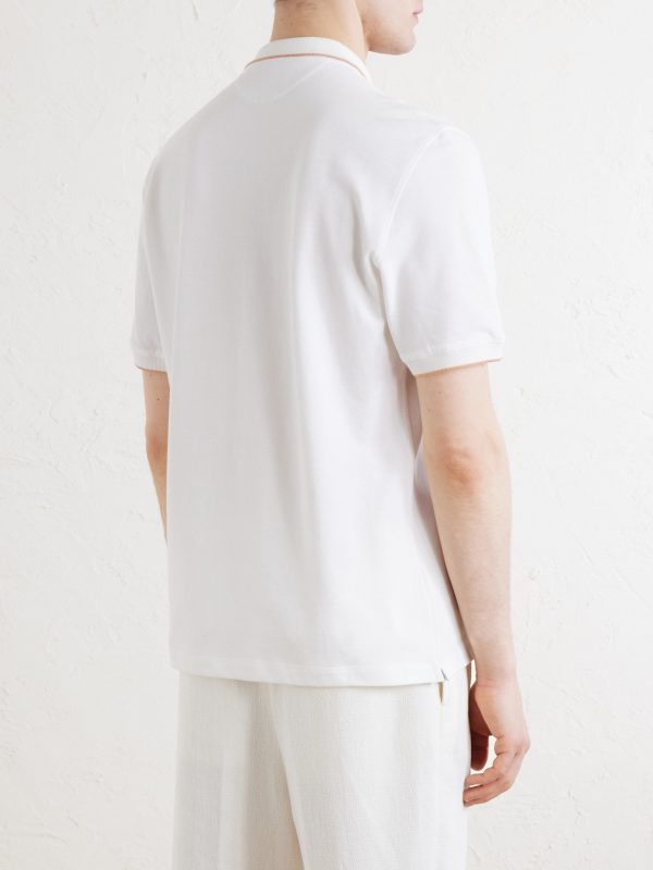 Logo-Embroidered Cotton Polo Shirt - BK