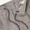 Straight-Leg Pleated Herringbone Trousers - E1 Straight-Leg Pleated Herringbone Trousers - E1