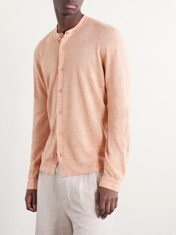 Linen and Cotton-Blend Cardigan - FR Linen and Cotton-Blend Cardigan - FR