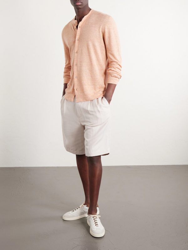 Linen and Cotton-Blend Cardigan - OU Linen and Cotton-Blend Cardigan - OU
