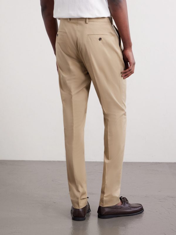 Tapered Stretch-Cotton Trousers - BK Tapered Stretch-Cotton Trousers - BK