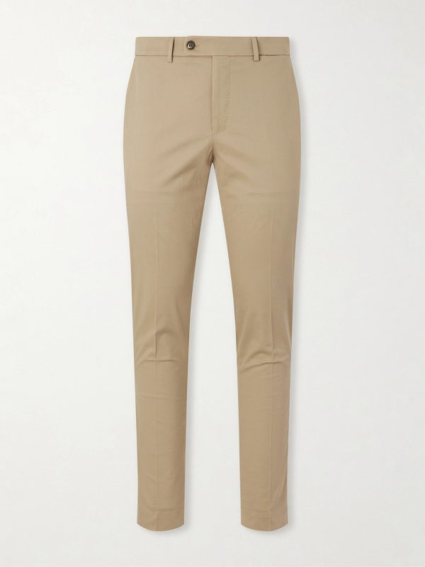 Tapered Stretch-Cotton Trousers Tapered Stretch-Cotton Trousers