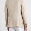 Houndstooth Linen and Silk-Blend Blazer - BK Houndstooth Linen and Silk-Blend Blazer - BK