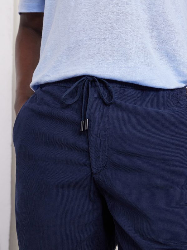 Straight-Leg Cotton-Corduroy Drawstring Shorts - CU
