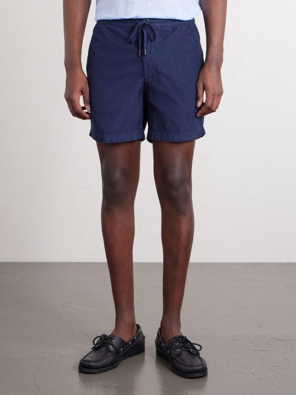 Straight-Leg Cotton-Corduroy Drawstring Shorts - FR