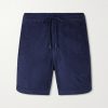 Straight-Leg Cotton-Corduroy Drawstring Shorts
