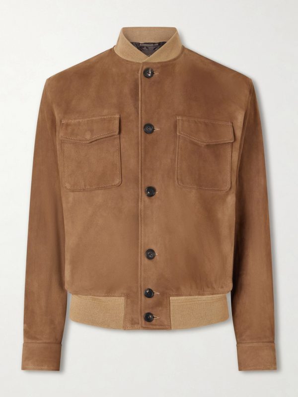 Suede Bomber Jacket