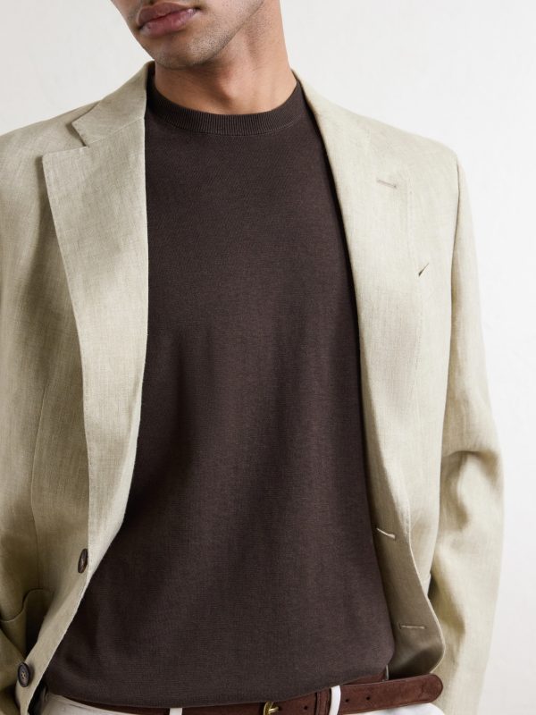 Cotton and Silk-Blend T-Shirt - CU Cotton and Silk-Blend T-Shirt - CU
