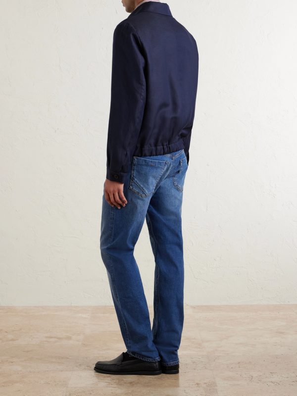 Wool and Linen-Blend Bomber - BK Wool and Linen-Blend Bomber - BK