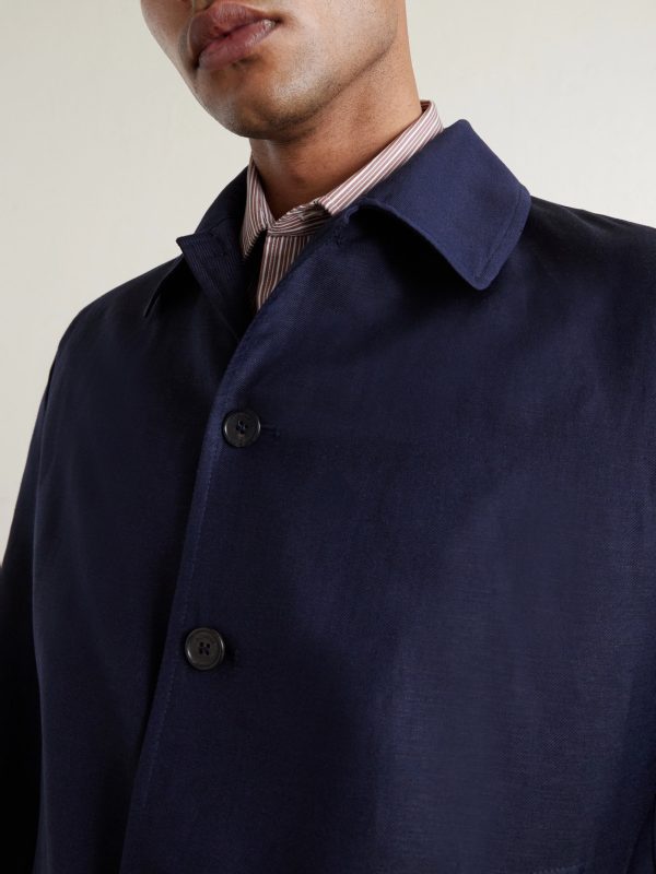 Wool and Linen-Blend Bomber - CU Wool and Linen-Blend Bomber - CU