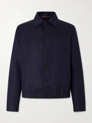 Wool and Linen-Blend Bomber Wool and Linen-Blend Bomber