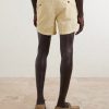Straight-Leg Cotton-Corduroy Drawstring Shorts - BK Straight-Leg Cotton-Corduroy Drawstring Shorts - BK