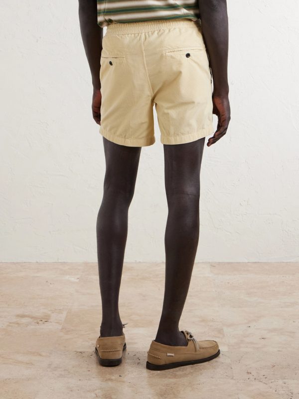 Straight-Leg Cotton-Corduroy Drawstring Shorts - BK Straight-Leg Cotton-Corduroy Drawstring Shorts - BK