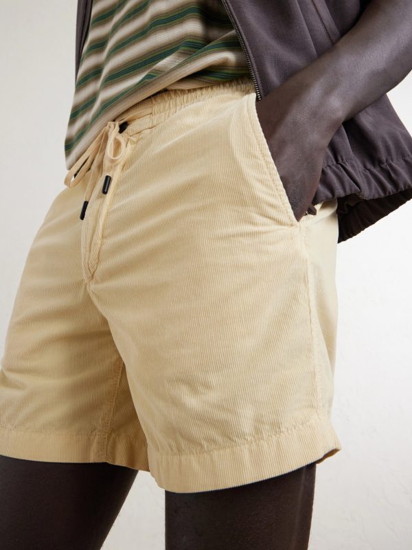 Straight-Leg Cotton-Corduroy Drawstring Shorts - CU Straight-Leg Cotton-Corduroy Drawstring Shorts - CU