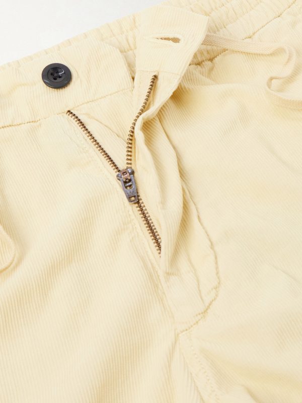 Straight-Leg Cotton-Corduroy Drawstring Shorts - E1 Straight-Leg Cotton-Corduroy Drawstring Shorts - E1