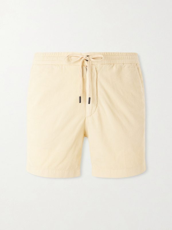 Straight-Leg Cotton-Corduroy Drawstring Shorts Straight-Leg Cotton-Corduroy Drawstring Shorts