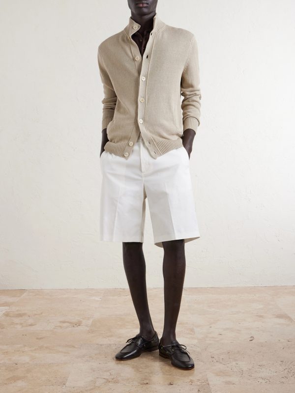 Linen and Cotton-Blend Cardigan - OU Linen and Cotton-Blend Cardigan - OU