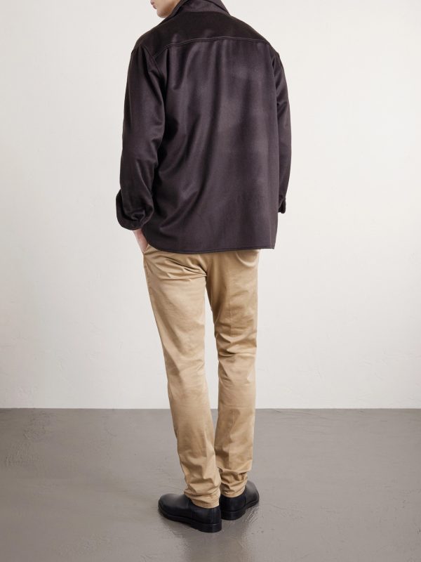 Slim-Fit Tapered Stretch-Cotton Gabardine Trousers - BK Slim-Fit Tapered Stretch-Cotton Gabardine Trousers - BK