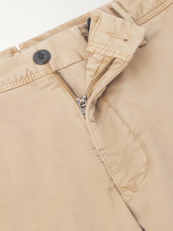 Slim-Fit Tapered Stretch-Cotton Gabardine Trousers - CU Slim-Fit Tapered Stretch-Cotton Gabardine Trousers - CU