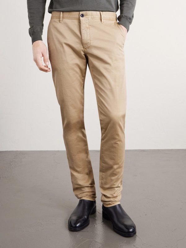 Slim-Fit Tapered Stretch-Cotton Gabardine Trousers - FR Slim-Fit Tapered Stretch-Cotton Gabardine Trousers - FR