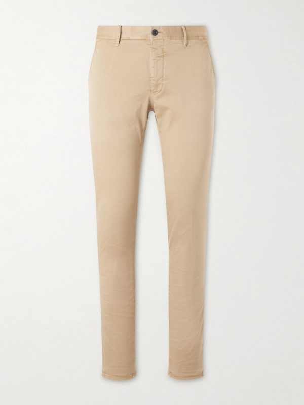 Slim-Fit Tapered Stretch-Cotton Gabardine Trousers Slim-Fit Tapered Stretch-Cotton Gabardine Trousers