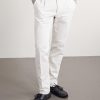 Tapered Pleated Stretch-Cotton and Linen-Blend Gabardine Trousers - FR Tapered Pleated Stretch-Cotton and Linen-Blend Gabardine Trousers - FR
