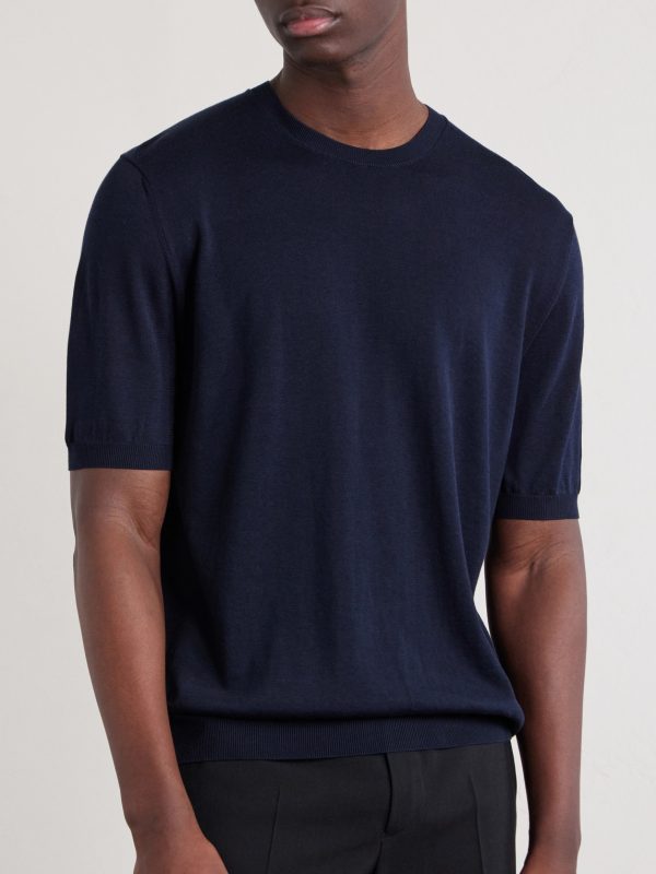 Cotton and Silk-Blend T-Shirt - FR