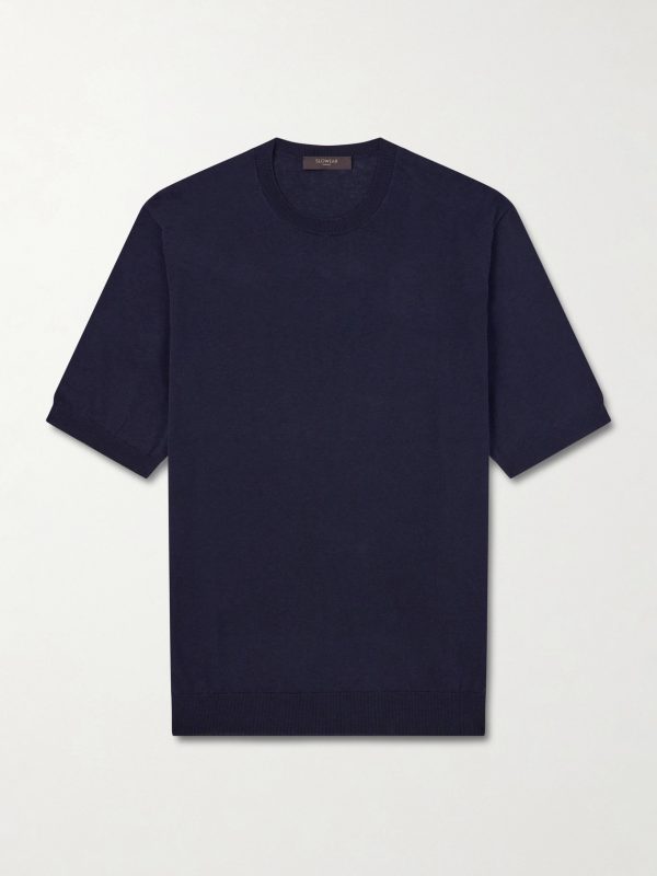 Cotton and Silk-Blend T-Shirt