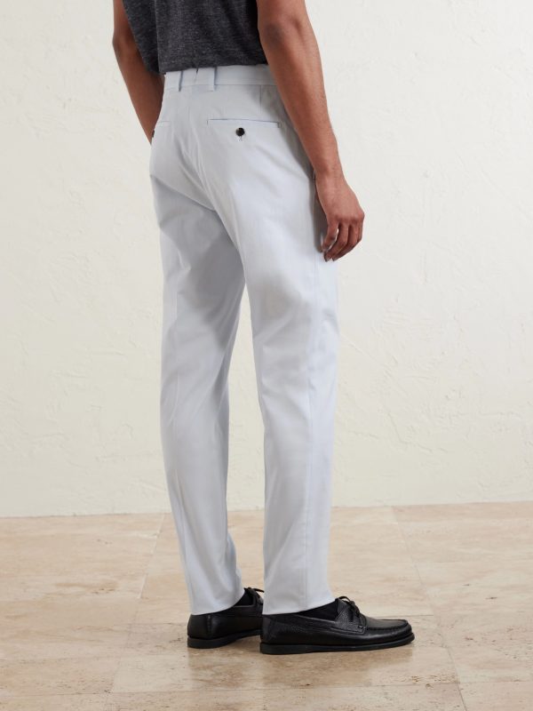 Tapered Stretch-Cotton Trousers - BK Tapered Stretch-Cotton Trousers - BK