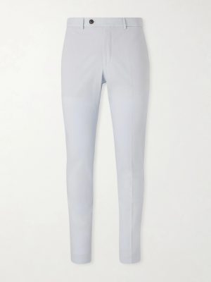 Tapered Stretch-Cotton Trousers
