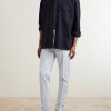 Tapered Stretch-Cotton Trousers - OU Tapered Stretch-Cotton Trousers - OU