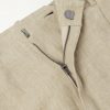 Straight-Leg Pleated Linen Shorts - E1