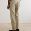 Straight-Leg Pleated Linen Trousers - BK Straight-Leg Pleated Linen Trousers - BK