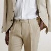 Straight-Leg Pleated Linen Trousers - CU Straight-Leg Pleated Linen Trousers - CU