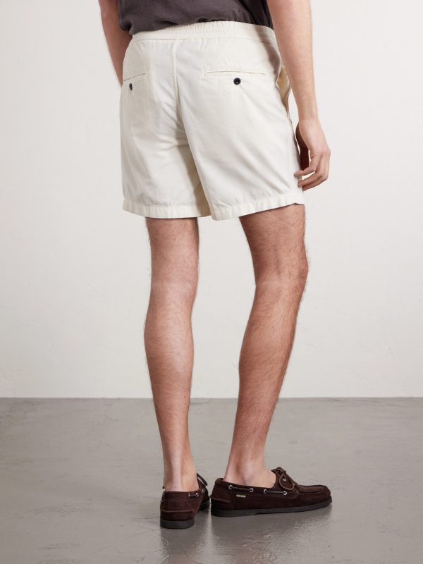 Straight-Leg Cotton-Corduroy Drawstring Shorts - BK Straight-Leg Cotton-Corduroy Drawstring Shorts - BK
