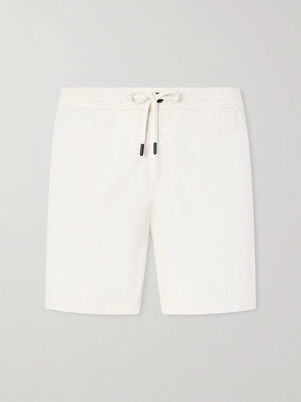 Straight-Leg Cotton-Corduroy Drawstring Shorts Straight-Leg Cotton-Corduroy Drawstring Shorts