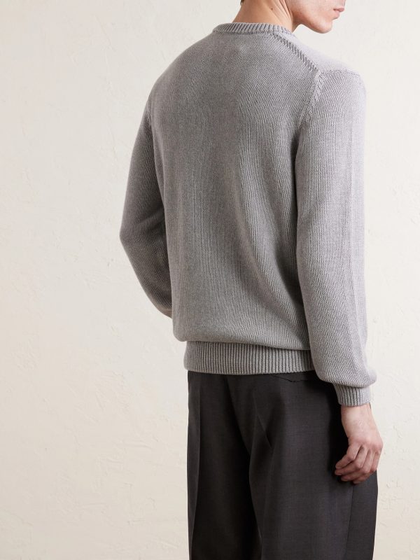 Slim-Fit Cotton Sweater - BK