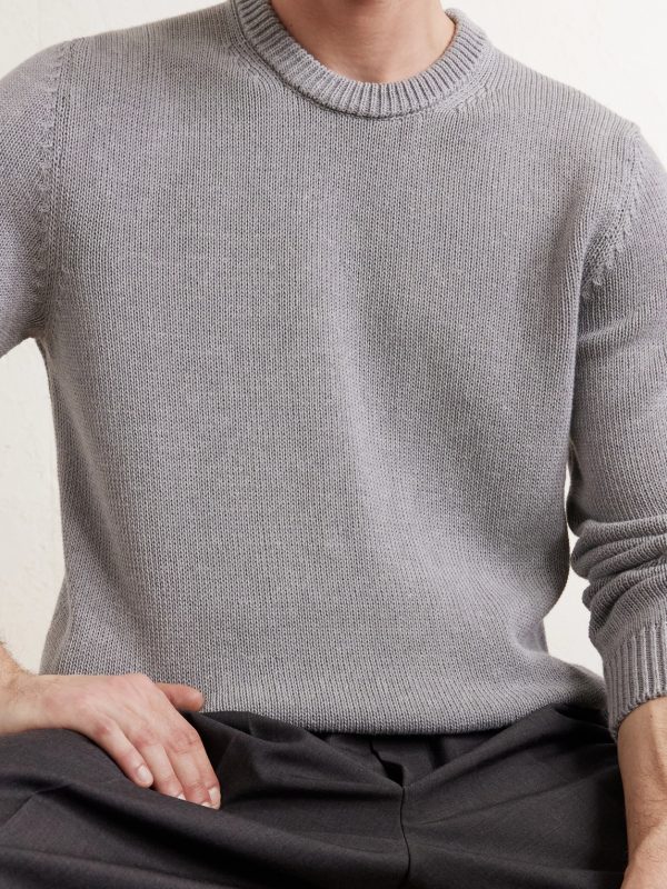 Slim-Fit Cotton Sweater - CU