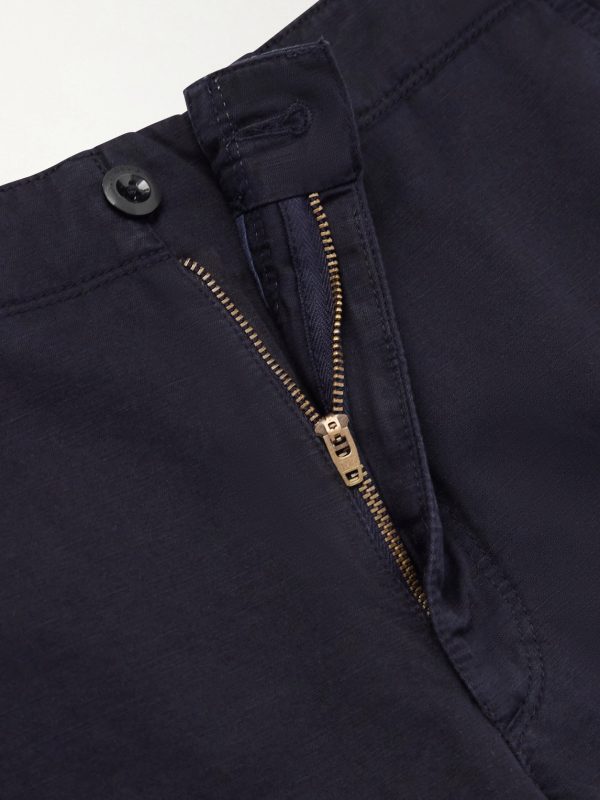 Straight-Leg Cotton and Linen-Blend Shorts - E1