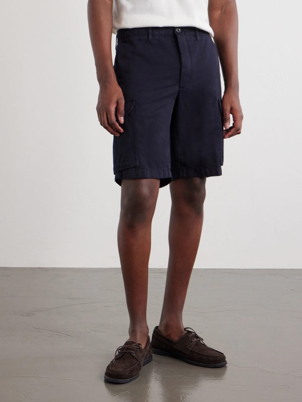 Straight-Leg Cotton and Linen-Blend Shorts - FR