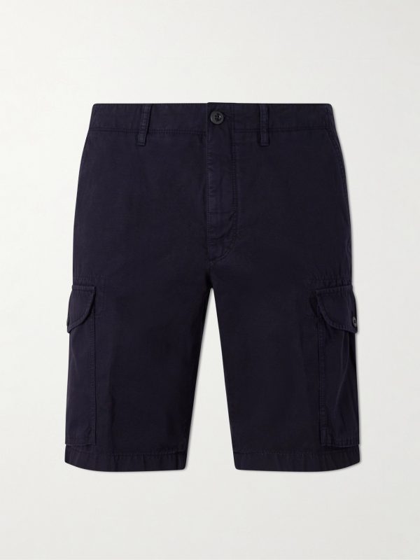Straight-Leg Cotton and Linen-Blend Shorts