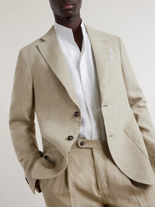 Slim-Fit Linen Suit Jacket - E2 Slim-Fit Linen Suit Jacket - E2