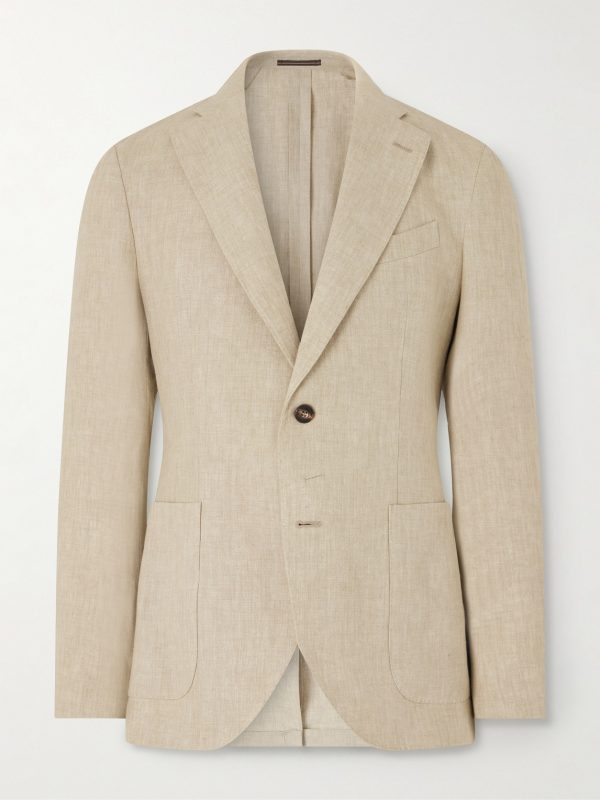 Slim-Fit Linen Suit Jacket Slim-Fit Linen Suit Jacket
