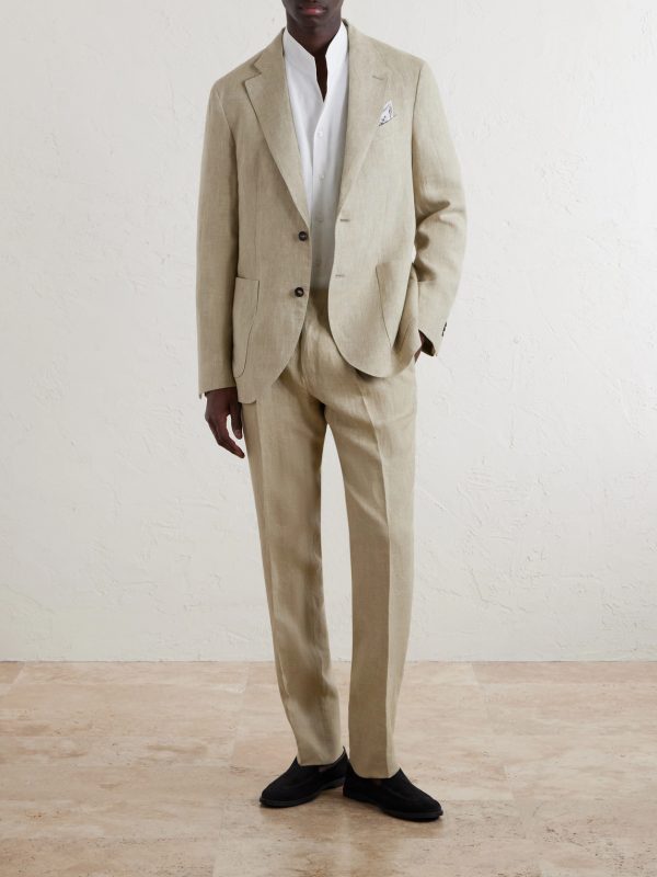Slim-Fit Linen Suit Jacket - OU Slim-Fit Linen Suit Jacket - OU