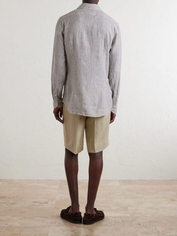 Striped Linen Shirt - BK Striped Linen Shirt - BK