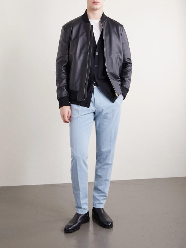 Tapered Pleated Cotton-Blend Gabardine Trousers - OU Tapered Pleated Cotton-Blend Gabardine Trousers - OU